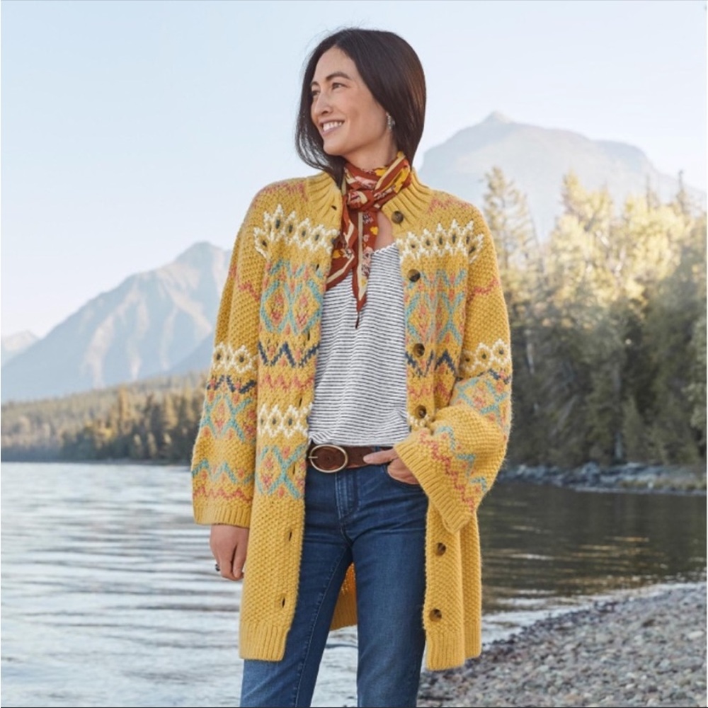 Sundance Yellow Fair-aisle Cardigan